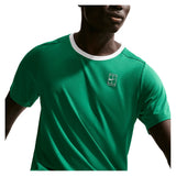 Men's Court Dri-FIT Advantage Tennis Top Malachite and White-Apparel-Nike-FZ6910-365-6-Tennis Express