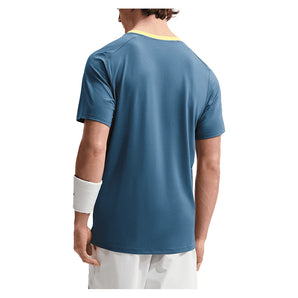 Men's Court Dri-FIT Advantage Tennis Top New Slate and Laser Orange,Apparel,Nike,,,Tennis Express,FZ6910-438_1
