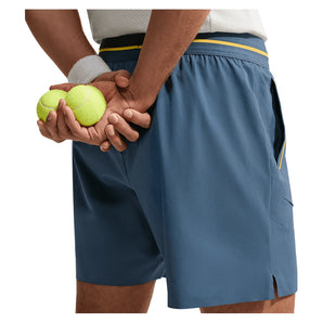 Men's Court Dri-FIT Advantage 6 Inch Tennis Short New Slate and Laser Orange,Apparel,Nike,,,Tennis Express,FZ6913-438-1