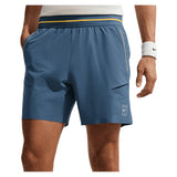 Men's Court Dri-FIT Advantage 6 Inch Tennis Short New Slate and Laser Orange,Apparel,Nike,New Slate/Laser Orange,XS,Tennis Express,FZ6913-438