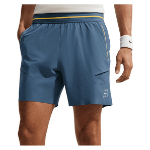 Men's Court Dri-FIT Advantage 6 Inch Tennis Short New Slate and Laser Orange,Apparel,Nike,New Slate/Laser Orange,XS,Tennis Express,FZ6913-438