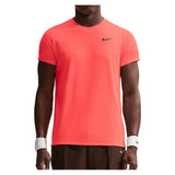 Men's Court Dri-FIT Victory Tennis Top,Apparel,Nike,635 Bright Crimson/Black,XS,Tennis Express,FZ6921-635