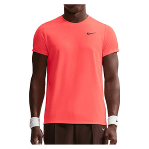 Men's Court Dri-FIT Victory Tennis Top,Apparel,Nike,635 Bright Crimson/Black,XS,Tennis Express,FZ6921-635