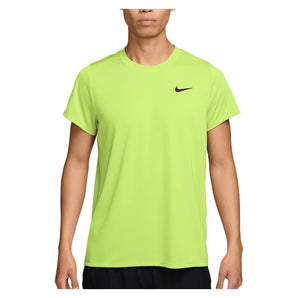 Men's Court Dri-Fit Victory Tennis Top, Nike, 736 Lt Lemon Twist/Black, Tennis Express, FZ6921-H26-736-LT-LEMON-TWIST-BLACK-1