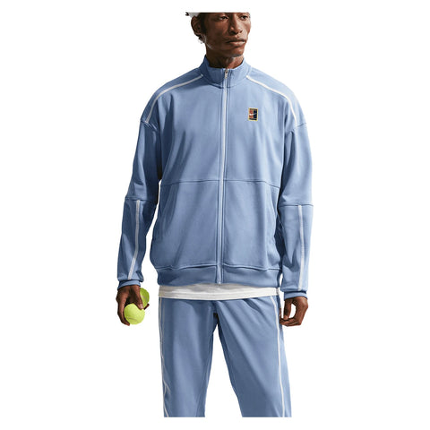 Nike Men's Court Heritage Tennis Jacket Work Blue | Tennis Express