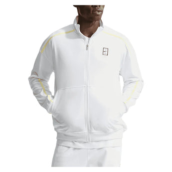 Men's Court Heritage Tennis Jacket, Nike, 102 White/Luminous Green, Tennis Express, FZ6925-H26-102-WHITE-LUMINOUS-GREEN-1