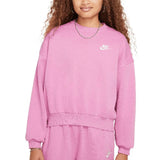 Girls Boxy Crew-Neck Sweatshirt Magic Flamingo-Apparel-Nike-FZ9244-646-1-[Sku]-Tennis Express