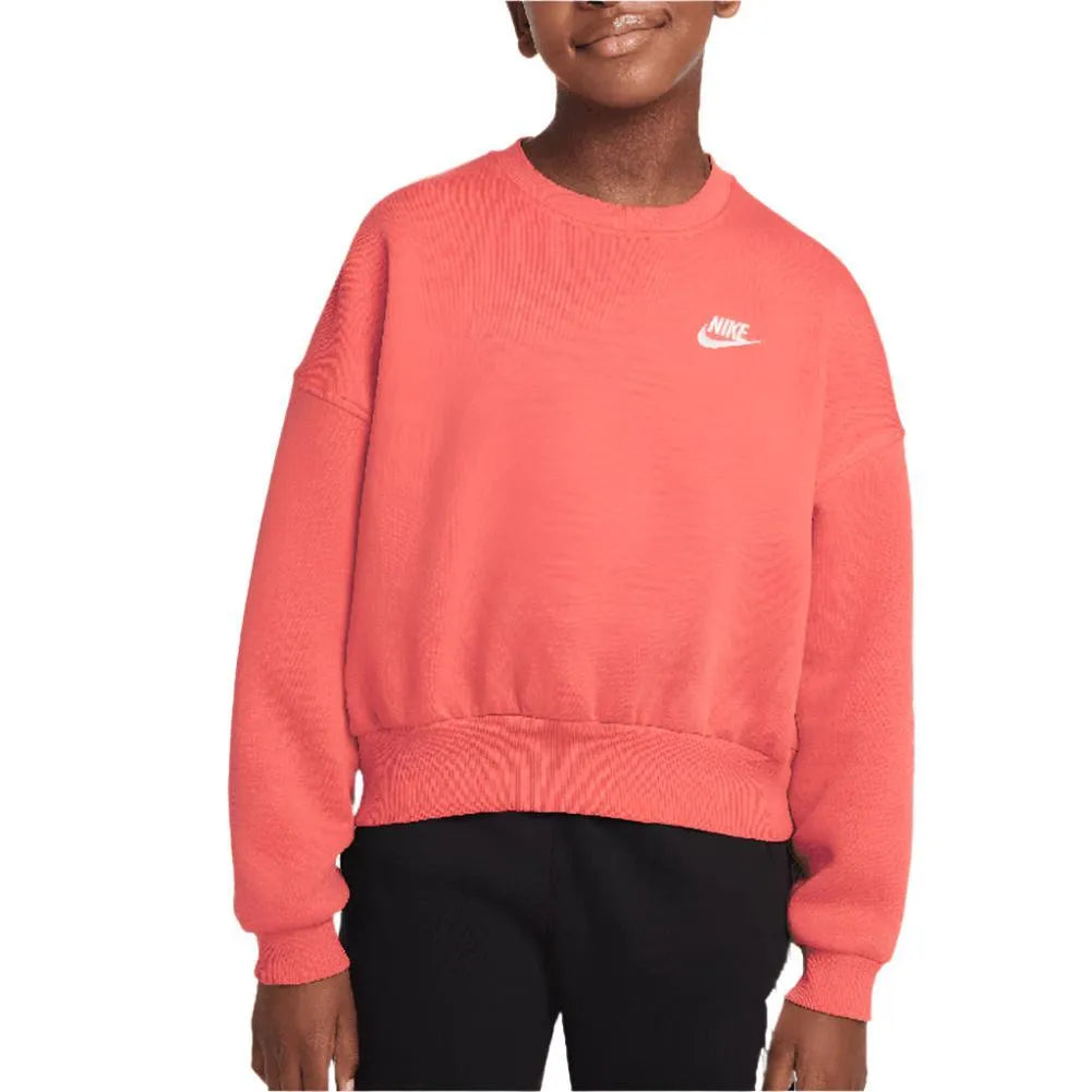 Girl's Sportswear Club Fleece Crew Neck Sweatshirt | Tennis Express
