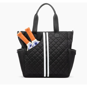 Belle Tennis and Pickleball Tote Black-Bags-Trelle Co.-G5001BEL5-0001-707963Tennis Express