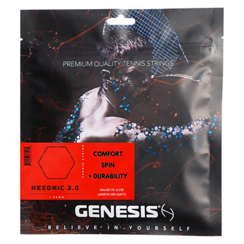 Genesis Hexonic 2.0 Tennis String, Genesis, Red, Tennis Express, GEH2:SET-F26-RED-1