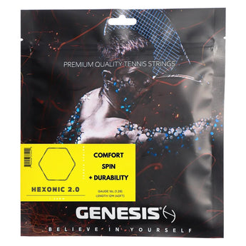 Genesis Hexonic 2.0 Tennis String, Genesis, Yellow, Tennis Express, GEH2:SET-F26-YELLOW-1