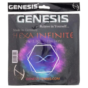 Red - Hexa Infinite 1.30 Red Tennis String-Strings-Genesis-GEHI130RSSET-Tennis Express