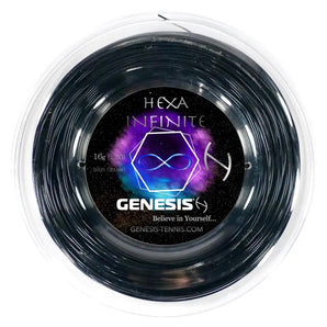 Hexa Infinite Tennis Reel,Strings,Genesis,Black,16,Tennis Express,GEHIR-F26-bk-1