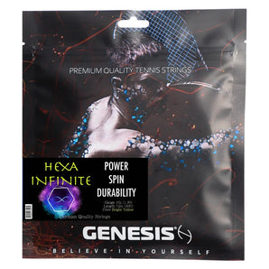 Hexa Infinite Tennis String, Genesis, Yellow, Tennis Express, GEHI:SET-F26-YELLOW-1