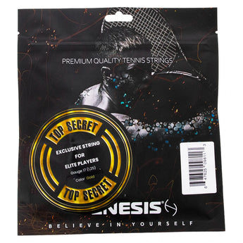 Genesis Top Secret Tennis String,Strings,Genesis,Gold,17,Tennis Express,GETSSET-F2601-2copy