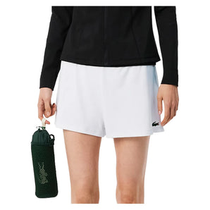 Women's Essentials Tennis Shorts,Apparel,Lacoste,001 White,2(EUR34),Tennis Express,GF0155-001