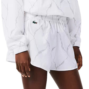 Women's Players Tennis Short White and Urban,Apparel,Lacoste,White/Urban,2(EUR34),Tennis Express,GF6845-Z13F26