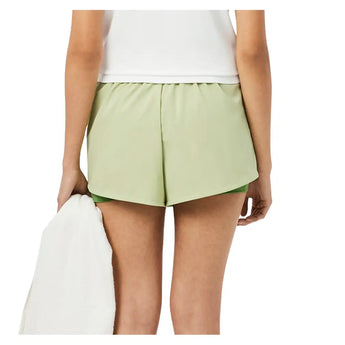 Women's Players Tennis Shorts Birch and Lamb's Lettuce-Apparel-Lacoste-GF9972-614-4-Tennis Express