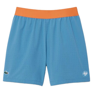 Men's Roland Garros Daniil Medvedev Tennis Short Abyss Blue and Blossom,Apparel,Lacoste,Abyss Blue/Blossom,S,Tennis Express,GH0336-3I1
