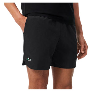 Men's Novak Djokovic 7 Inch Tennis Short Black,Apparel,Lacoste,Black,S,Tennis Express,GH0922-031F26