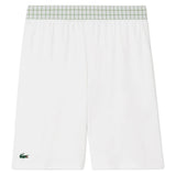 Men's Players Team Leader On Court Players Mesh 8 Inch Tennis Short White-Apparel-Lacoste-GH4775-001H25-3-Tennis Express