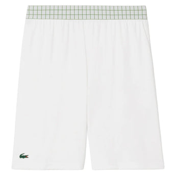 Men's Players Team Leader On Court Players Mesh 8 Inch Tennis Short White-Apparel-Lacoste-GH4775-001H25-3-Tennis Express