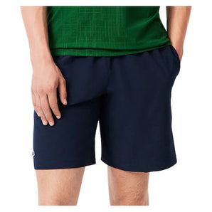Men's Novak Djokovic Ultra-Dry Woven 8 Inch Tennis Short Navy Blue and Calathea-Apparel-Lacoste-GH7413-RIJH25-2-Tennis Express