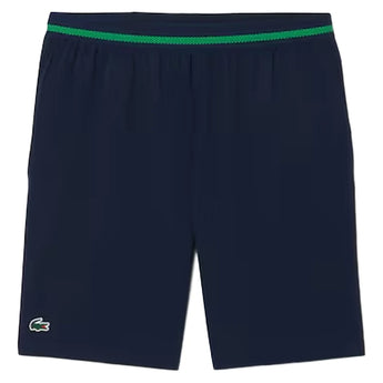 Men's Novak Djokovic Ultra-Dry Woven 8 Inch Tennis Short Navy Blue and Calathea-Apparel-Lacoste-GH7413-RIJH25-Tennis Express