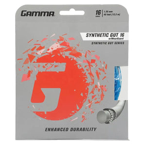 Synthetic Gut 16G Tennis String-Strings-Gamma-GSG16-b-1-Tennis Express