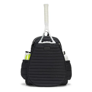 Women's Game On Tennis Backpack Puffer-Bags-Ame and Lulu-GTBP-PUF-Black-Tennis Express