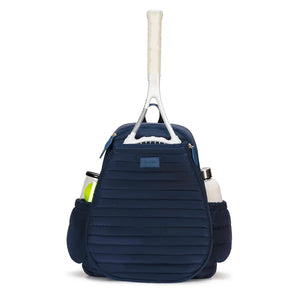 Women's Game On Tennis Backpack Puffer-Bags-Ame and Lulu-GTBP-PUF-Navy-Tennis Express