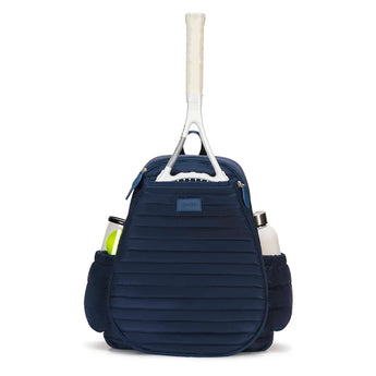 Women's Game On Tennis Backpack Puffer-Bags-Ame and Lulu-GTBP-PUF-Navy-Tennis Express