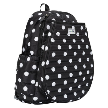Women's Game On Tennis Backpack Polka Dot Puffer, Ame and Lulu, Tennis Express, GTBP437-B-1