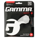 Moto 17G Tennis String Black-Strings-Gamma-GZMO17BKSET-Tennis Express