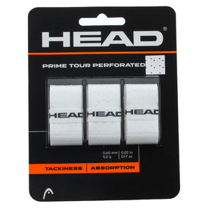 Prime Tour Perforated Tennis Overgrip,Accessories,Head,White,One Size,Tennis Express,H28534501copy