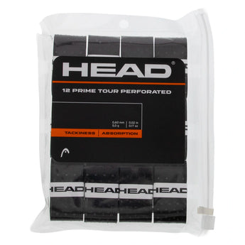 Prime Tour Perforated Tennis Overgrip 12 Pieces,Accessories,Head,Black,One Size,Tennis Express,H28535501copy