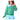 Women's Haley Tennis Sweater Green and Light Blue-Apparel-Bubble-HALS-GLB-3-Tennis Express