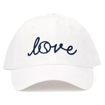 Womens Love Stitched Hat White-Apparel-Ame and Lulu-HAT230-F23-Tennis Express