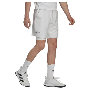 Men's London 7 Inch 2 in 1 Tennis Short White-Apparel-Adidas-HC8538-F22-3-Tennis Express