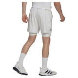 Men's London 7 Inch 2 in 1 Tennis Short White-Apparel-Adidas-HC8538-F22-4-Tennis Express