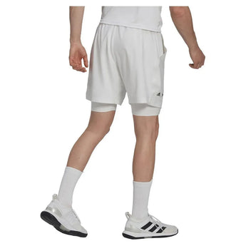 Men's London 7 Inch 2 in 1 Tennis Short White-Apparel-Adidas-HC8538-F22-4-Tennis Express