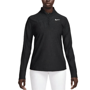 Women's Dri-Fit Advantage Tour 1/2 Zip Long Sleeve Tennis Top-Apparel-Nike-HF6582-010-Tennis Express