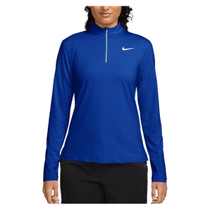 Women's Dri-FIT UV Victory 1/4-Zip Tennis Top Old Royal and White,Apparel,Nike,Old Royal/White,XS,Tennis Express,HF6586-417