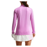 Women's Dri-FIT UV Victory Half-Zip Tennis Top Lt Magenta and White,Apparel,Nike,,,Tennis Express,HF6586-503-1