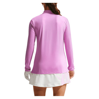 Women's Dri-FIT UV Victory Half-Zip Tennis Top Lt Magenta and White,Apparel,Nike,,,Tennis Express,HF6586-503-1