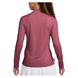 Women's Dri-FIT UV Victory 1/4-Zip Tennis Top Pink Smoke and White,Apparel,Nike,,,Tennis Express,HF6586-654_1
