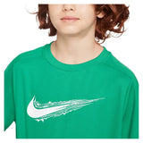 Boys' Dri-FIT Multi Short Sleeve Training Top Stadium Green and White-Apparel-Nike-HF8100-U25-324-6_b063176a-a189-43cc-8a98-c2e10e012e46-Tennis Express