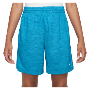 Boys' Dri-FIT Multi Heather Training Shorts Lt Current and Glacier Blue, Nike, Lt Current/Glacier Blue, Tennis Express, HF9006-418H26-LT-CURRENT-GLACIER-BLUE-1
