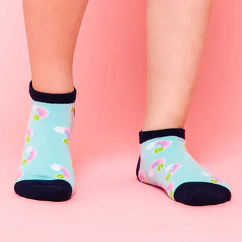 Juniors Happy Feet Tennis Socks-Socks-Ame and Lulu-HFS-T-B-SS-1-Tennis Express