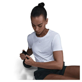 Women's One Classic Twist Short Sleeve Top-Apparel-Nike-HJ1054-100_4-Tennis Express
